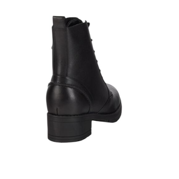 NWOT Cole Haan Black Camea Leather Waterproof Combat Booties – Sz 9.5B - Picture 2 of 8